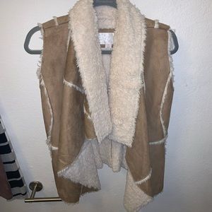 Faux leather vest